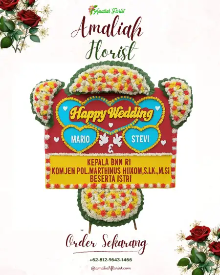 Papan Bunga Pernikahan Candi Jaya